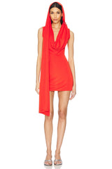 Cape Cowl Mini Dress
