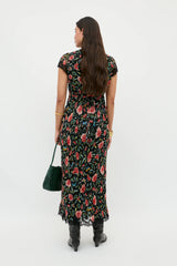 Clarice - Butterfly Floral Black