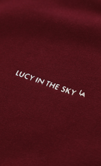 French Terry Sweatpants Pants in Burgundy