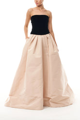 Drop Waist Velvet Faille Ballgown