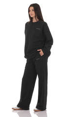 Cinchable Cuff Lucy Sweatpants in Black