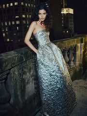 Metallic Jacquard Ballgown