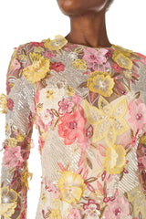 Embroidered Floral Lace Gown