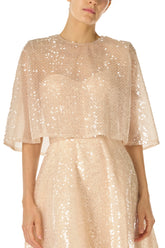 Sequin Tulle Capelet