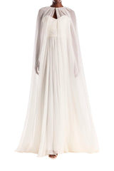 Floor Length Chiffon Evening Cape
