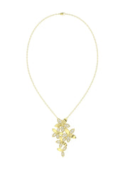 Wild Flower Yellow Gold Pendant Necklace