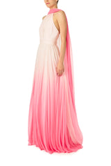 Hibiscus Ombre Chiffon Gown