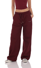 French Terry Sweatpants Pants in Burgundy