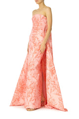 Floral Print Column Gown