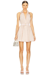 Halter Flared Mini Dress