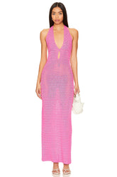 Lisse Halter Maxi Dress