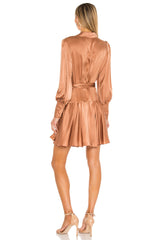 Silk Wrap Mini Dress