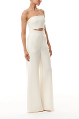 Silk White Strapless Bandeau