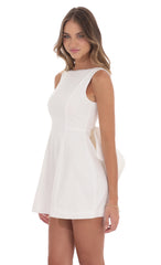 Attachable Pearl Fishtail Dress in White
