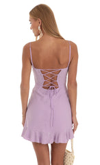 Ruffle Dress in Purple