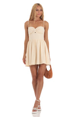 Twist Dress in Beige