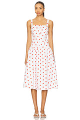 Red Dot Midi Dress