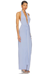 x REVOLVE Tie Front Halter Gown