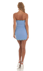 Mesh Lace Dress in Blue