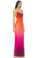 Cosima Ombre Mesh Maxi Dress