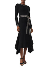 Long Sleeve Noir Knit Dress