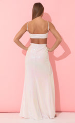 Maxi In White Sequin