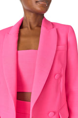 Hibiscus Double-Breasted Tuxedo Jacket