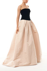 Drop Waist Velvet Faille Ballgown