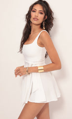 A-line Wrap Dress in White