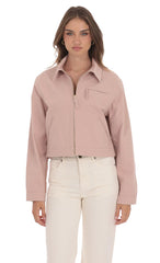 Corduroy Collar Jacket in Pink