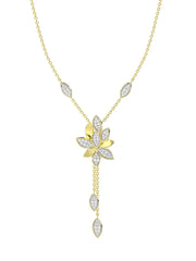 Wild Flower Yellow Gold Y Necklace