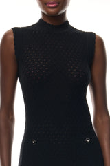 Noir Lace Knit Shift Dress