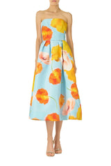 Poppy Floral Tea-Length Dress