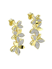 Wild Flower Yellow Gold Earrings