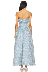 x REVOLVE Jacquard Asymmetric Gown