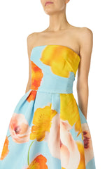 Poppy Floral Tea-Length Dress