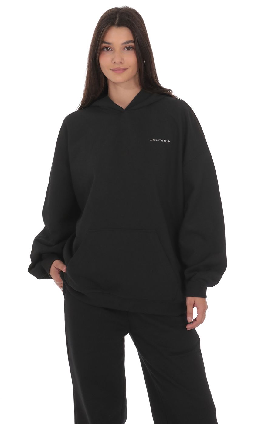 Oversized Lucy Hoodie in Black