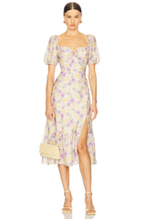 Lace Trimmed Milkmaid Dress