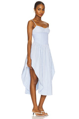 Poplin Cupped Midi Dress