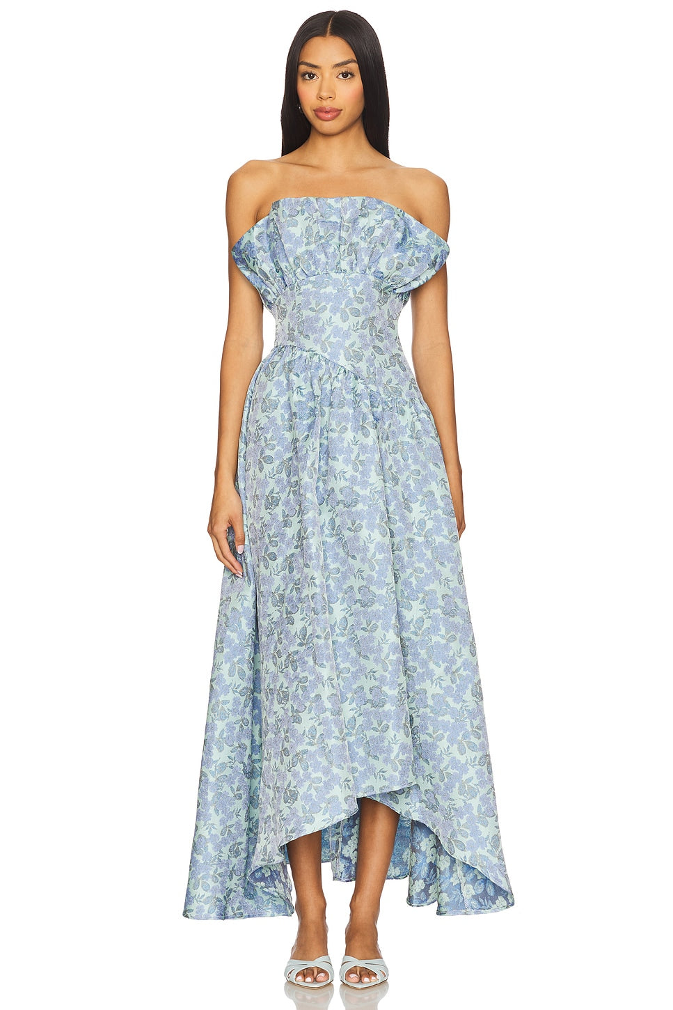 x REVOLVE Jacquard Asymmetric Gown