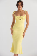 buttercup cutout midi dress