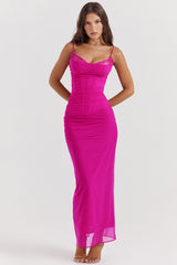 fuchsia maxi dress