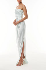 Satin Mist Column Gown