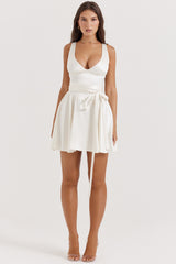 ivory floaty mini dress