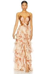 Sunset Butterfly Maxi Dress