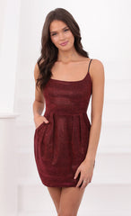 Glitter Dress in Red