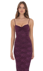 Contour Maxi Dress in Purple