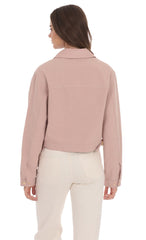 Corduroy Collar Jacket in Pink