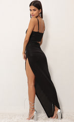 Cutout Maxi Dress in Black