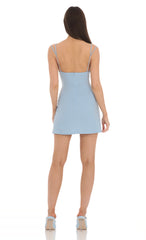 Cutout Bodycon Dress in Light Blue